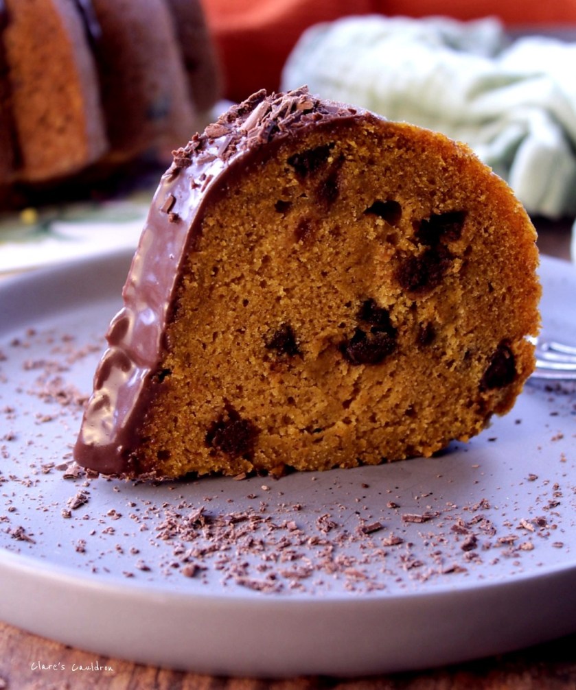 Pumpkin and Chocolate Bundt Cake 
Gluten Free and Vegan 