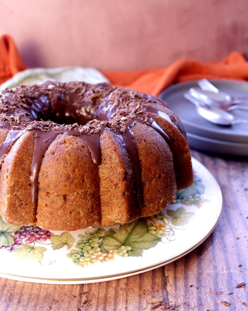 Pumpkin and Chocolate Bundt Cake 
Gluten Free and Vegan 