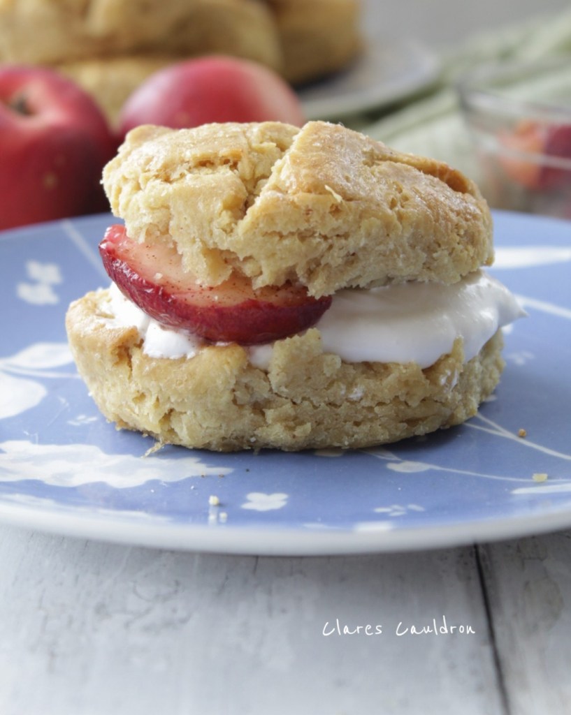 Gluten Free Vegan Peaches and Cream Shortcake 